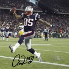 AARON HERNANDEZ SIGNED PHOTO 8X10 RP AUTOGRAPHED NEW ENGLAND TOUCHDOWN !