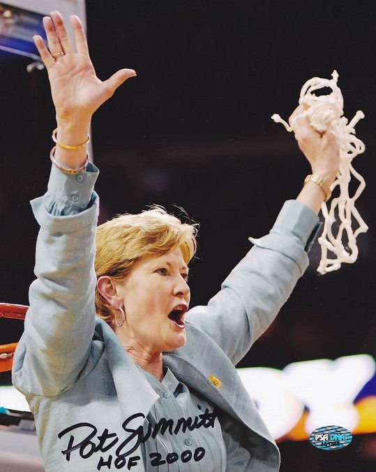 PAT SUMMITT SIGNED PHOTO 8X10 RP AUTOGRAPHED COACH OF TENNESSEE LADY VOLS