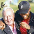 ARNOLD PALMER & TIGER WOODS SIGNED PHOTO 8X10 RP AUTOGRAPHED GOLF LEGEND
