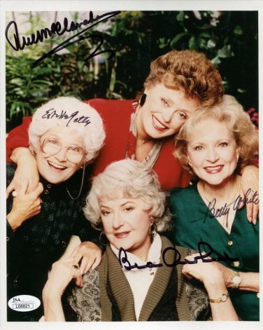 BETTY WHITE SIGNED PHOTO 8X10 RP AUTOGRAPHED GOLDEN GIRLS FULL CAST