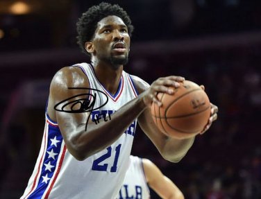 JOEL EMBIID SIGNED PHOTO 8X10 RP AUTOGRAPHED ** PHILADELPHIA 76ERS !