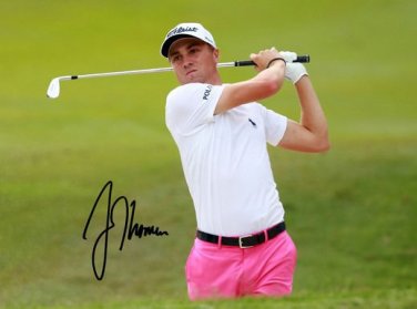 * JUSTIN THOMAS SIGNED PHOTO 8X10 RP AUTOGRAPHED GOLF PRO