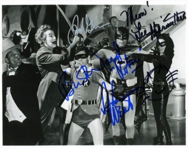 BATMAN FULL CAST SIGNED PHOTO 8X10 RP AUTOGRAPHED ADAM WEST BURT WARD + ALL