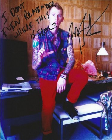 MACHINE GUN KELLY SIGNED PHOTO 8X10 RP AUTOGRAPHED LACE UP