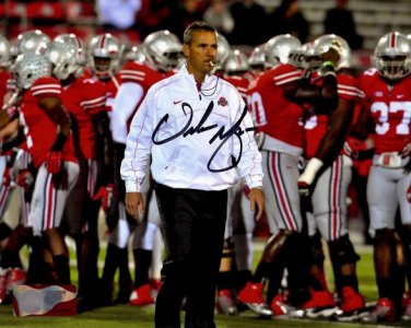 URBAN MEYER SIGNED PHOTO 8X10 RP AUTOGRAPHED OHIO STATE BUCKEYES