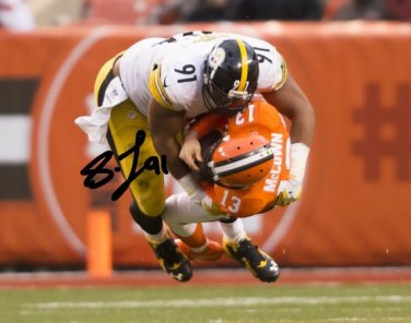 * STEELERS STEPHON TUITT SIGNED PHOTO 8X10 RP AUTOGRAPHED PITTSBURGH SACK !