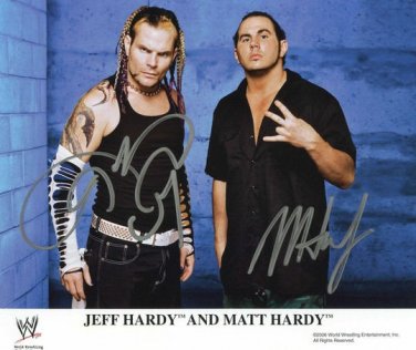 MATT & JEFF HARDY SIGNED PHOTO 8X10 RP AUTO AUTOGRAPHED WWE WRESTLING BROTHERS