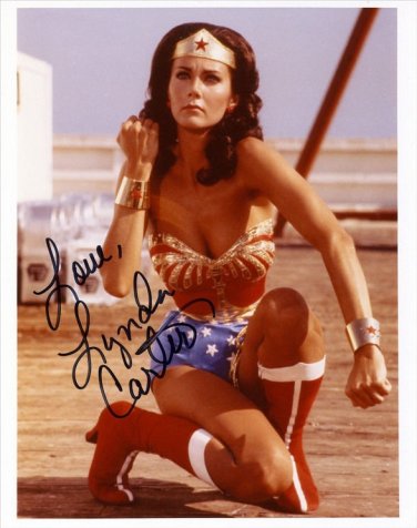 LYNDA CARTER SIGNED PHOTO 8X10 RP AUTOGRAPHED WONDER WOMAN