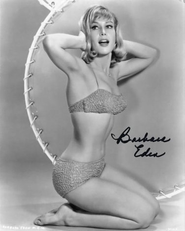 BARBARA EDEN SIGNED PHOTO 8X10 RP AUTOGRAPHED RARE EARLY POSE