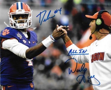 DESHAUN WATSON DABO SWINNEY SIGNED PHOTO 8X10 RP AUTOGRAPHED CLEMSON TIGERS