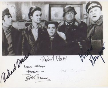 HOGANS HEROES FULL CAST SIGNED PHOTO 8X10 RP AUTOGRAPHED ALL MEMBERS RARE