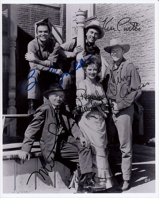 GUNSMOKE FULL CAST SIGNED PHOTO 8X10 RP AUTOGRAPHED JIM ARNESS AMANDA