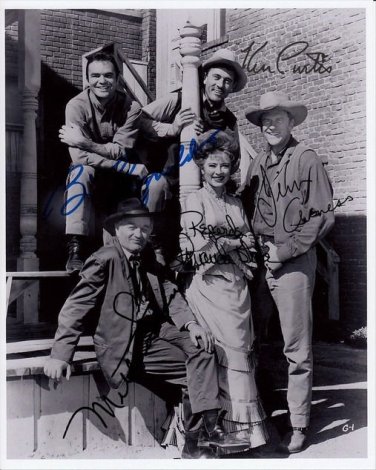 GUNSMOKE FULL CAST SIGNED PHOTO 8X10 RP AUTOGRAPHED JIM ARNESS AMANDA BLAKE +