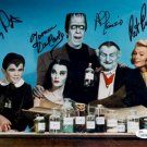 MUNSTERS FULL CAST SIGNED PHOTO 8X10 RP AUTOGRAPHED YVONNE DE CARLO FRED GWYNNE + ALL