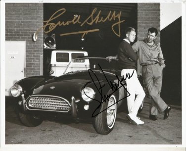 CARROLL SHELBY & STEVE MCQUEEN SIGNED PHOTO 8X10 RP AUTOGRAPHED PICTURE
