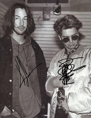 KEANU REEVES & RIVER PHOENIX SIGNED POSTER PHOTO 8X10 RP AUTOGRAPHED *