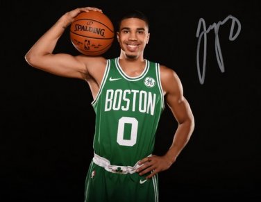 JAYSON TATUM SIGNED PHOTO 8X10 RP AUTOGRAPHED BOSTON CELTICS ROOKIE