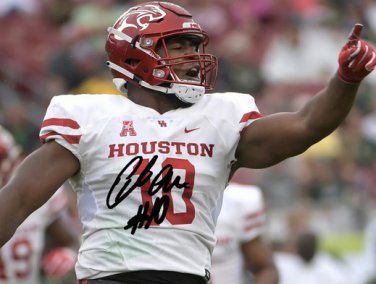 ED OLIVER SIGNED PHOTO 8X10 RP AUTOGRAPHED HOUSTON COUGARS *