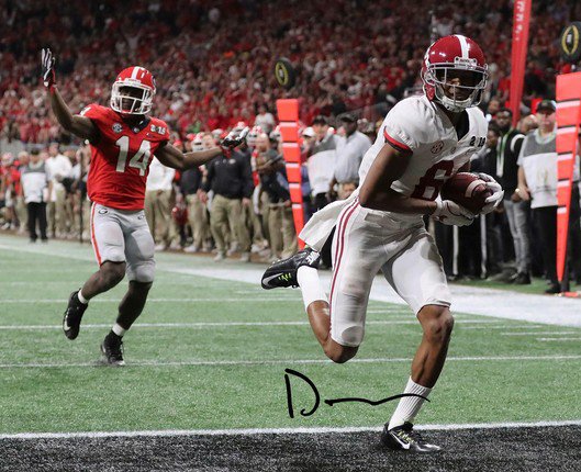 DEVONTA SMITH SIGNED PHOTO 8X10 RP AUTOGRAPHED NATIONAL CHAMPIONSHIP