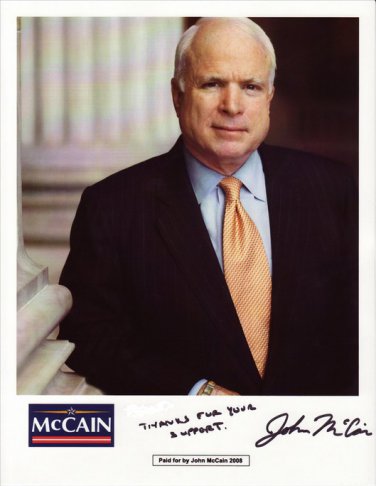 JOHN MCCAIN SIGNED PHOTO 8X10 RP AUTOGRAPHED PICTURE
