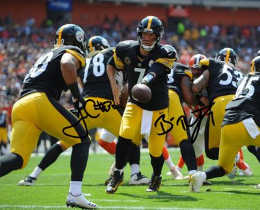 BEN ROETHLISBERGER JAMES CONNER SIGNED PHOTO 8X10 RP AUTOGRAPHED