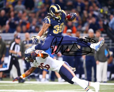 TODD GURLEY SIGNED PHOTO 8X10 RP AUTOGRAPHED LA RAMS FOOTBALL !