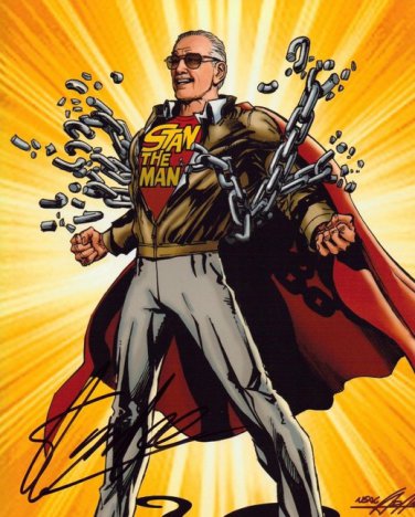 STAN LEE SIGNED PHOTO 8X10 RP AUTOGRAPHED MARVEL COMICS