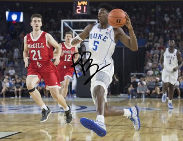 RJ BARRETT SIGNED PHOTO 8X10 RP AUTOGRAPHED DUKE BASKETBALL