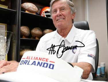 STEVE SPURRIER SIGNED PHOTO 8X10 RP AUTOGRAPHED AAF * ORLANDO APOLLOS