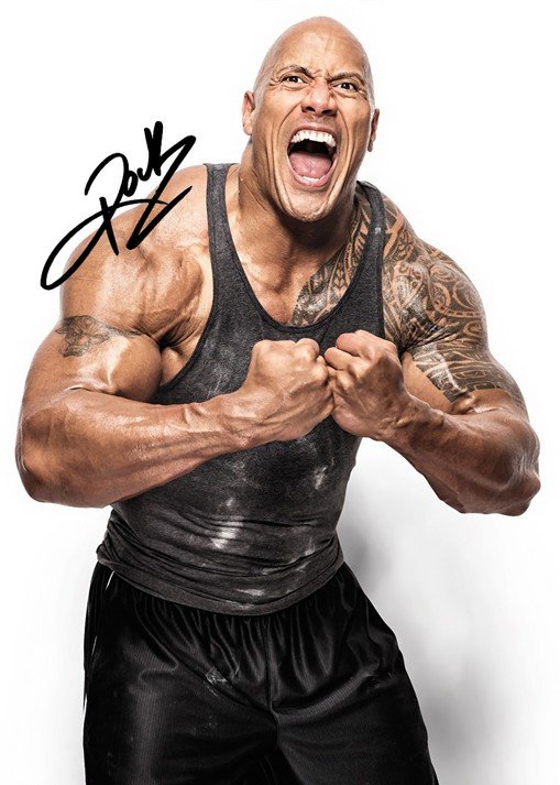 THE ROCK SIGNED PHOTO 8X10 RP AUTOGRAPHED DWAYNE JOHNSON WWE WRESTLING