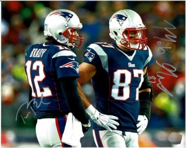 TOM BRADY ROB GRONKOWSKI SIGNED PHOTO 8X10 RP AUTOGRAPHED NEW ENGLAND