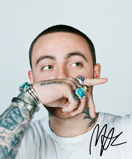 MAC MILLER SIGNED POSTER PHOTO 8X10 AUTOGRAPHED