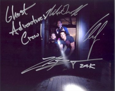 GHOST ADVENTURES GROUP CAST SIGNED PHOTO 8X10 RP AUTOGRAPHED ZAK BAGANS