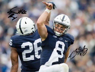 TRACE MCSORLEY SAQUON BARKLEY SIGNED PHOTO 8X10 RP AUTOGRAPHED PENN STATE FOOTBALL