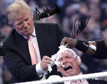 DONALD TRUMP & VINCE MCMAHON SIGNED PHOTO 8X10 RP AUTOGRAPHED WWE WRESTLING