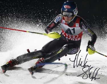 MIKAELA SHIFFRIN SIGNED AUTOGRAPHED 8X10 RP WINTER OLYMPICS