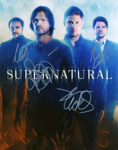 SUPERNATURAL CAST SIGNED PHOTO 8X10 RP AUTOGRAPHED JENSEN ACKLES JARED PADALECKI