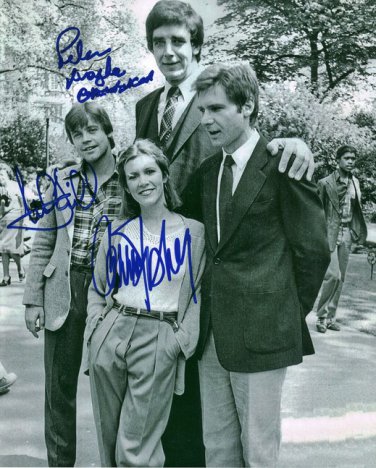 PETER MAYHEW CARRIE FISHER JOHN HAMILL SIGNED PHOTO 8X10 RP STAR WARS