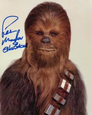 PETER MAYHEW SIGNED PHOTO 8X10 RP STAR WARS CHEWBACCA