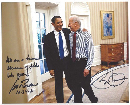 JOE BIDEN & BARACK OBAMA SIGNED PHOTO 8X10 RP AUTOGRAPHED DEMOCRAT