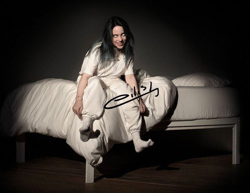 BILLIE EILISH SIGNED POSTER PHOTO 8X10 RP HOODIE AUTOGRAPHED **