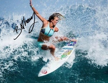 BETHANY HAMILTON SIGNED PHOTO 8X10 RP AUTOGRAPHED SURFING SURFER