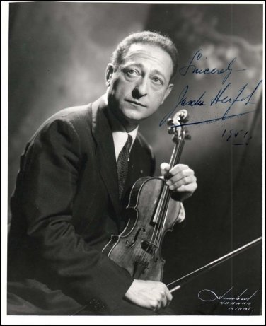 JASCHA HEIFETZ SIGNED PHOTO 8X10 RP AUTOGRAPHED VIOLINIST