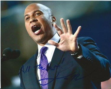 CORY BOOKER SIGNED PHOTO 8X10 RP AUTOGRAPHED DEMOCRAT CANDIDATE