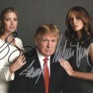 DONALD IVANKA MELANIA TRUMP SIGNED PHOTO 8X10 RP AUTOGRAPHED USA PRESIDENT