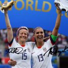 ALEX MORGAN & MEGAN RAPINOE SIGNED PHOTO USA WOMENS WORLD CUP ALEX MORGAN & MEGAN RAPINOE SIGNED PHOTO USA WOMENS WORLD CUP