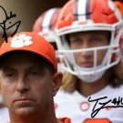 TREVOR LAWRENCE & DABO SWINNEY SIGNED PHOTO 8X10 RP AUTOGRAPHED CLEMSON TIGERS FOOTBALL TREVOR LAWRENCE & DABO SWINNEY SIGNED PHOTO 8X10 RP AUTOGRAPHED CLEMSON TIGERS FOOTBALL