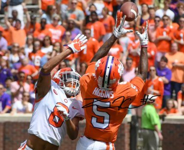 TEE HIGGINS SIGNED PHOTO 8X10 RP AUTOGRAPHED CLEMSON TIGERS !
