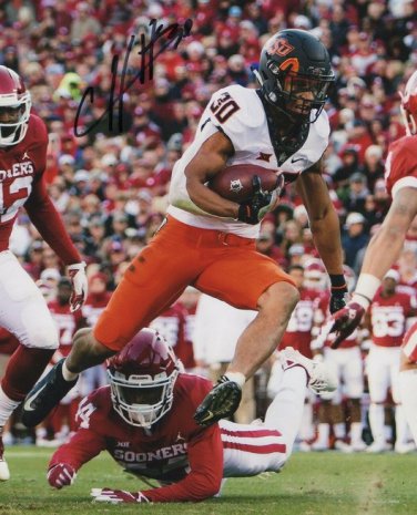 CHUBA HUBBARD SIGNED PHOTO 8X10 RP AUTOGRAPHED OKLAHOMA STATE FOOTBALL