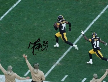 MINKAH FITZPATRICK SIGNED PHOTO 8X10 RP AUTOGRAPHED STEELERS PICK 6